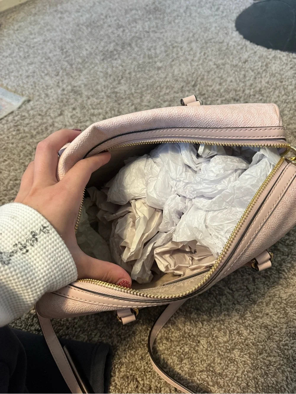 Michael Kors Pink Saffiano Barrel Satchel